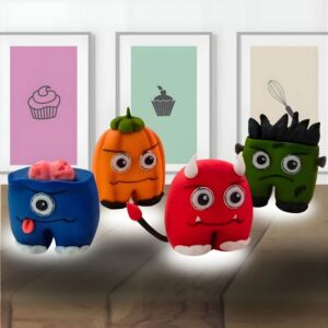 Plantillas Monstruos Halloween Pack x4